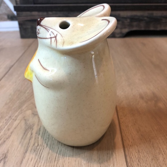 VTG NS Gustin Pottery Parmesan Cheese Shaker Mouse Hand Painted Kitsch Kitchen - Picture 4 of 10